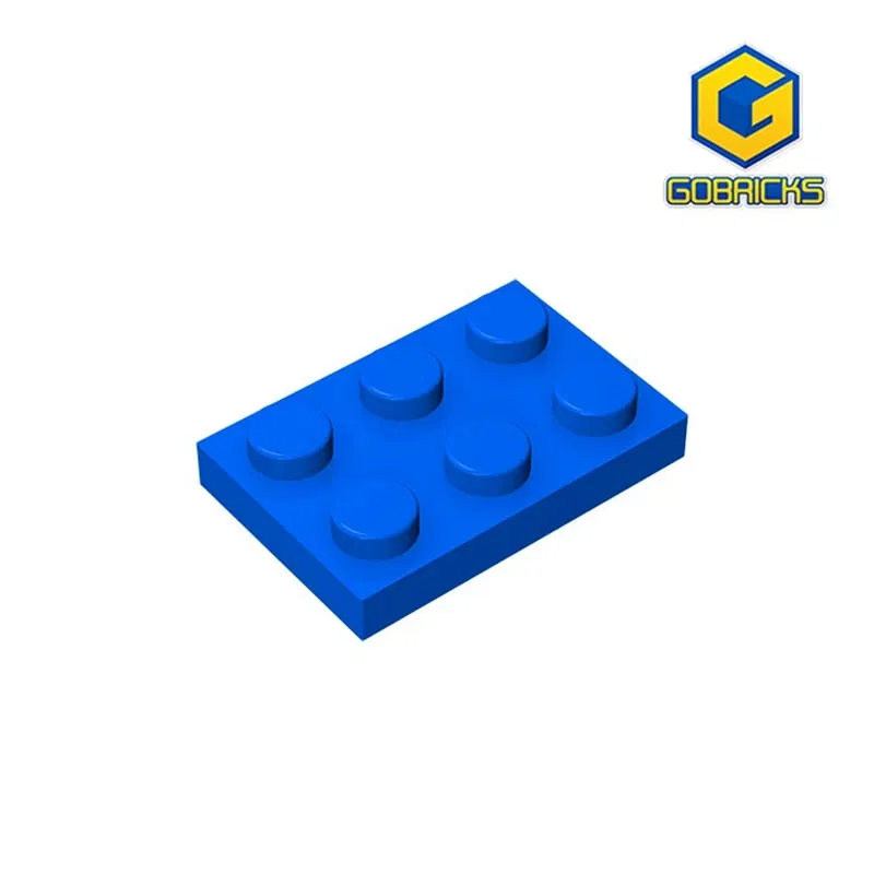 Color: VIOLET/?«?—?…° - Gobricks GDS-510 Plate 2 x 3 compatible with lego 3021 pieces of children's toys building block Particles Plate DIY