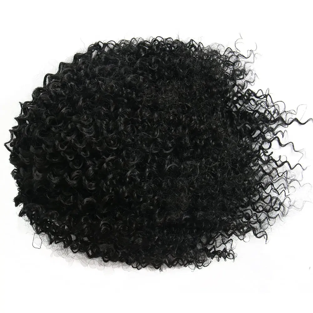 Color: T1B/33, Stretched Length: 20inches - Synthetic Short Afro Kinky Curly Ponytail Hair Piece for African American Ponytail Extension Afro Kinky Curly Ponytail for Women