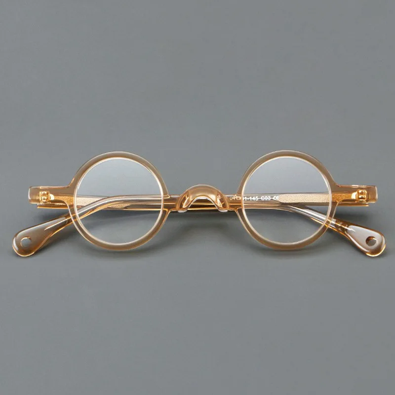 Frame Color: WHITE, Eye Prescription: +75 - VCKA Photochromic Acetate Myopia Glasses Men Retro Small Round Frames Women Custom prescription Anti-Blue Eyewear -0.5 TO -10