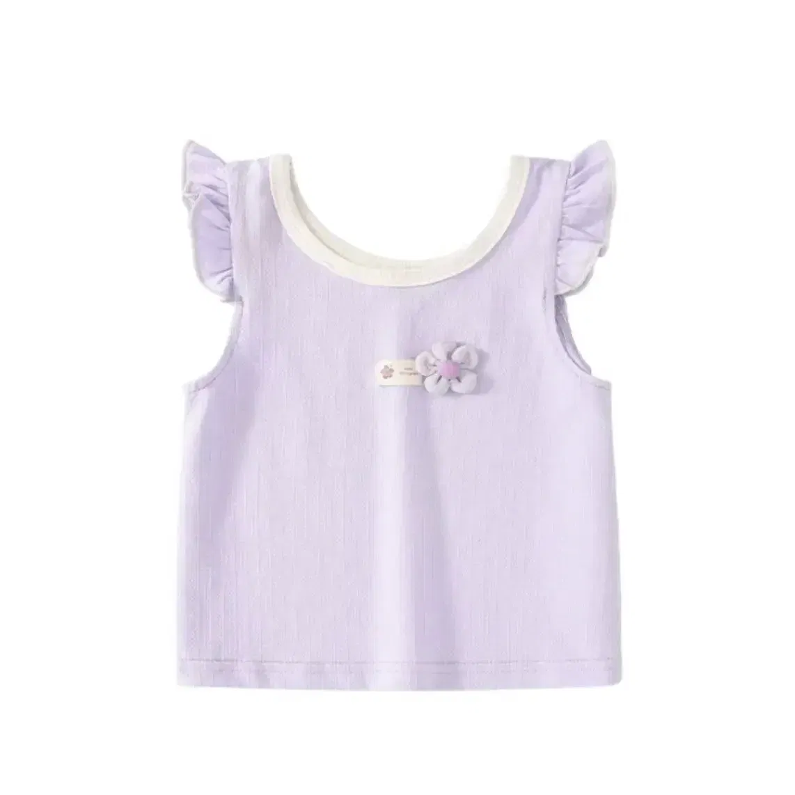 Color: WHITE, Kid Size: 9M - New Girls' Camisole Vest Summer Thin Children's Sleeveless T-shirt Baby Small Flying Sleeve Top Girls Summer Clothing