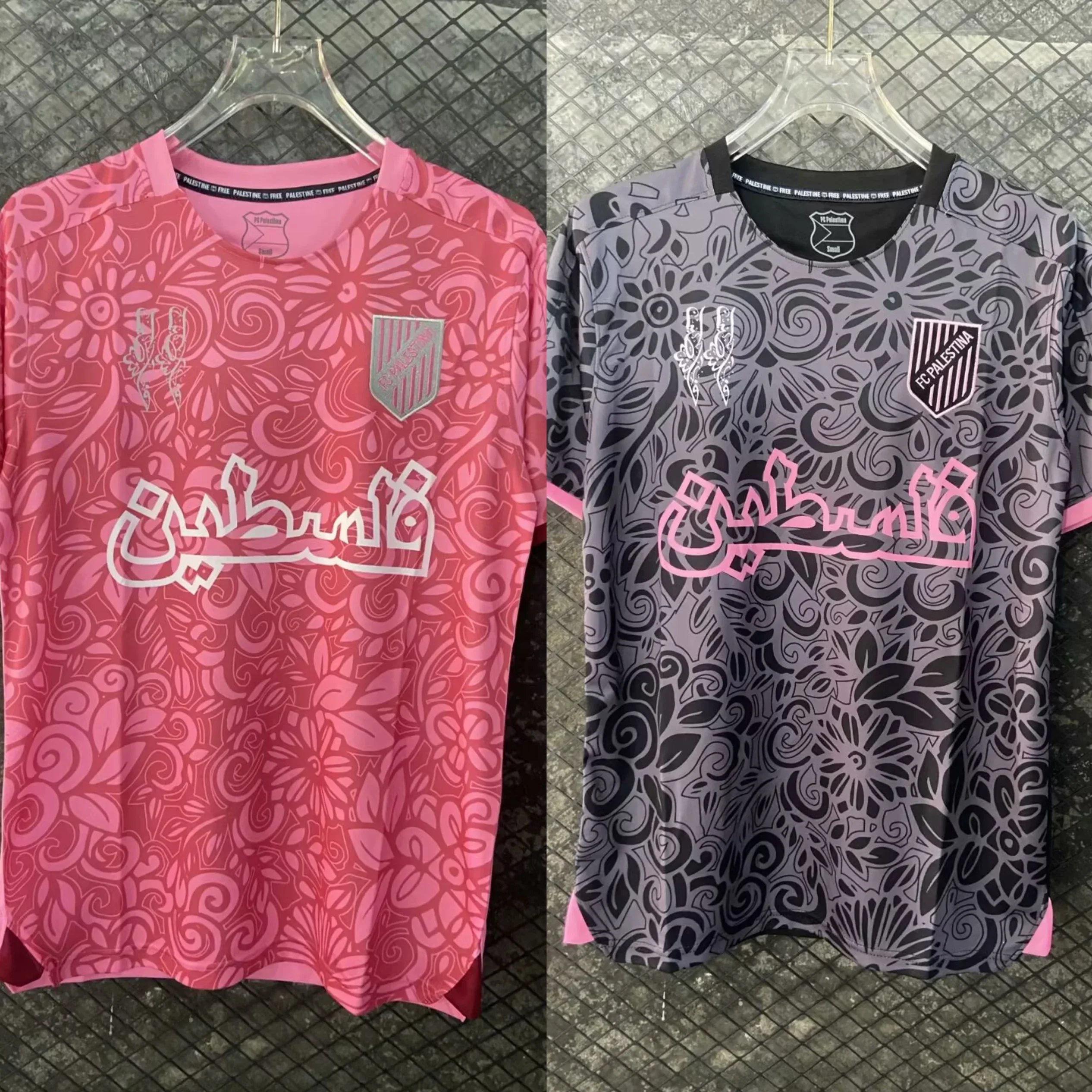 Color: Blue, Size: M - 3D printed Chilean Palestino jersey 2425, a rare pink football team shirt for men and women, quick-drying and breathable T-shirt
