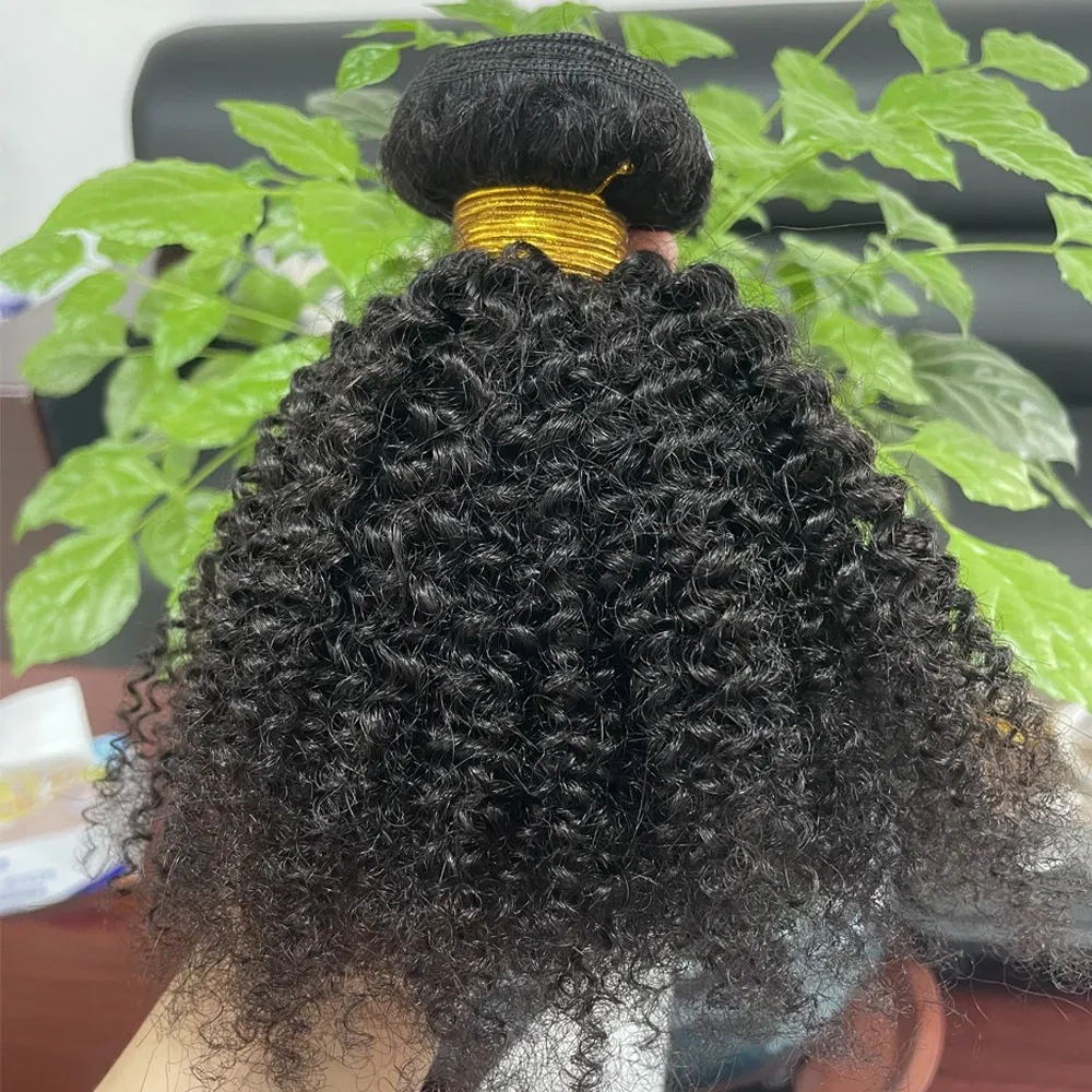 Color: Natural Color, Stretched Length: 24inches - Afro Kinky Curly Bundles Brazilian 1/3 Afro Kinky Human Hair Bundles Deal 8-24" Hair Extensions Curly Human Hair Weave For Women