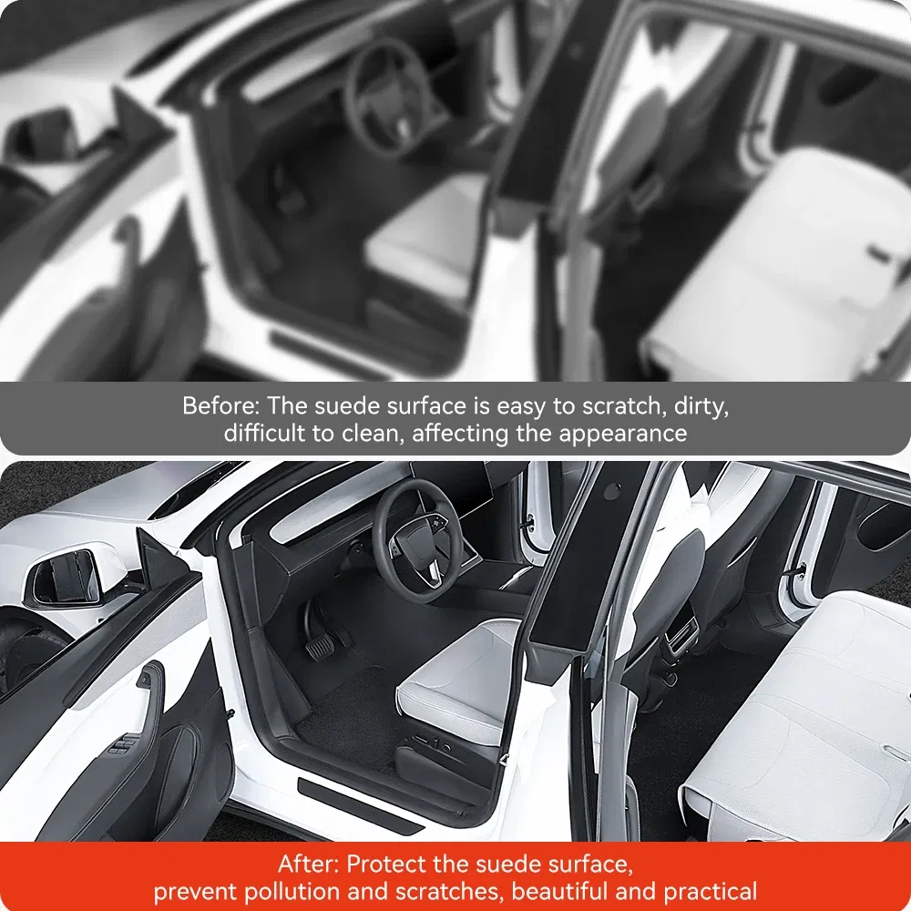 Color Name: grass green, Ships From: CHINA - YZ For Tesla Model Y Juniper 2025 New Leather Trunk Mats Fully Surrounded Waterproof Non-Slip Liner Custom Floor Mat Accessories