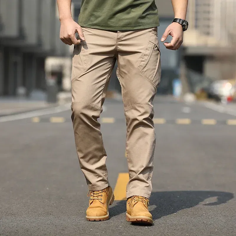 Color: Red, Size: XL - Archon X9 Tactical Pants Slim Fit Waterproof Camouflage Training Pants Spring Autumn Breathable Waterproof Overalls Loose Wear