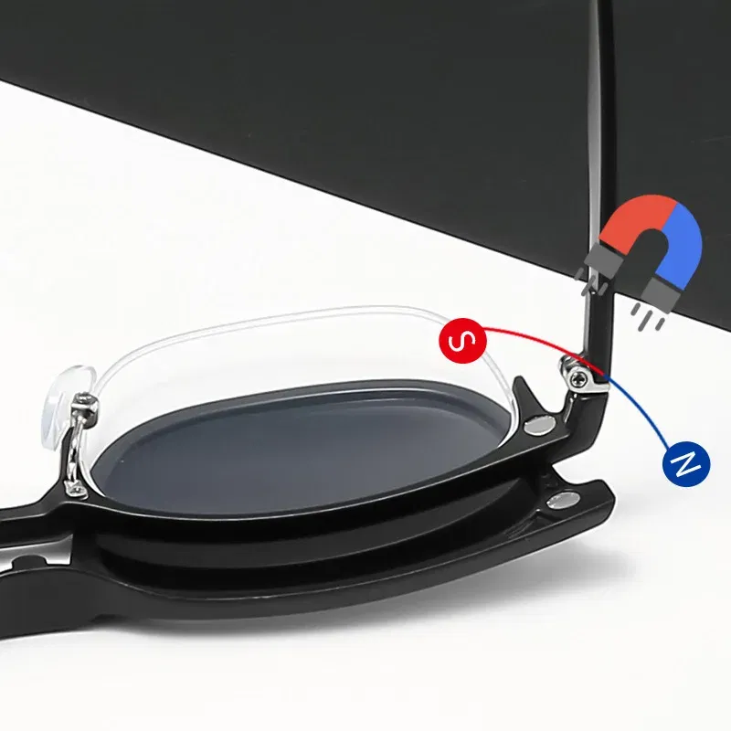 Lenses Color: Coffee, Ships From: CHINA, Frame Color: WHITE - 6 In 1 Magnetic Clip Sunglasses And Prescription Glasses Frame Men Women Polarized or Night Vision Lenses PC or TR90 Frame 2333
