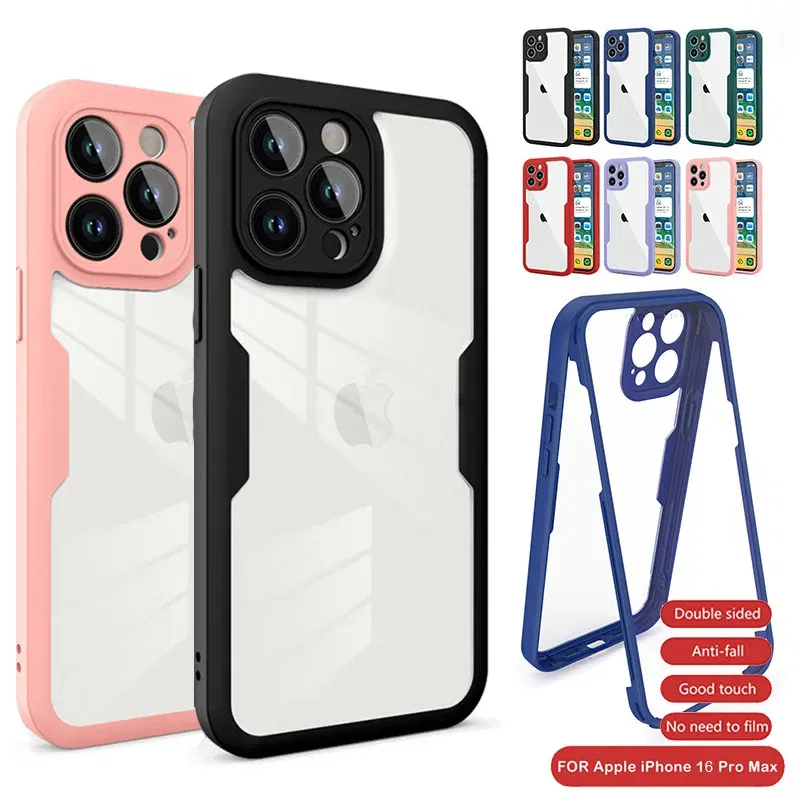 Color: Blue, Compatible-Phone Models: For iPhone XR, Ships From: CN - Clear 360 Full Wrap Phone Case For iPhone 17 Pro Max 16 15 14 13 12 11 SE2/SE3 Xr Xs 8 Plus Film With Lens Protection Back Cover
