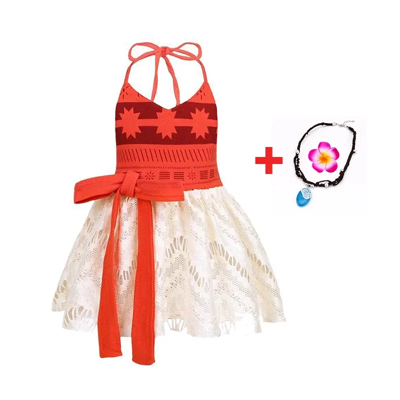 Color: Gold, Kid Size: 12 - Disney New Moana Dress Costumes Kids Girl Cosplay Toddler Movie Ocean Adventure Infant Frock Halloween Party With Chick Clothes