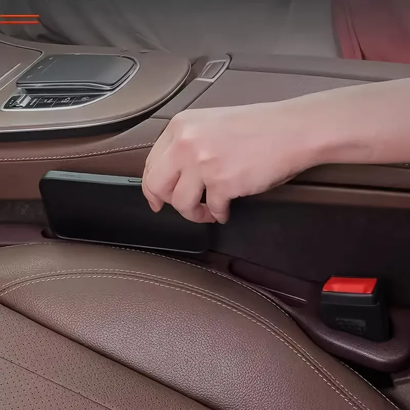 2 Pack TPU Car Seat Gap Filler Organizer with Key and Phone Slots