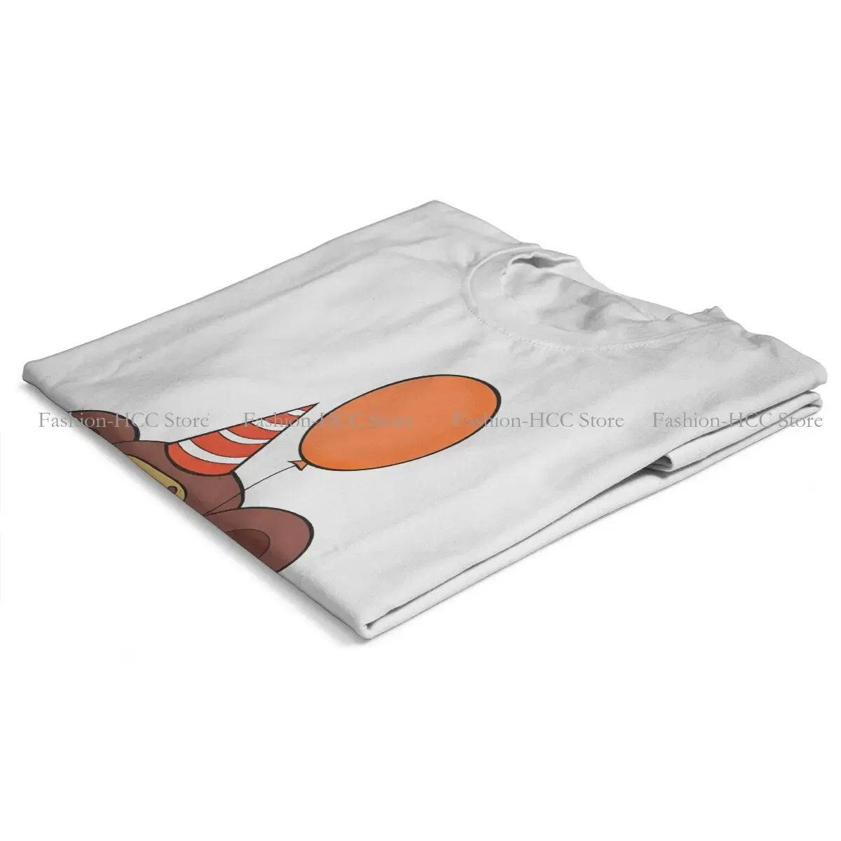Color: WHITE, Size: S - Cheburashka Che Burashka Gena Russian Cartoon Polyester TShirts Birthday Distinctive Homme T Shirt Hipster Clothing