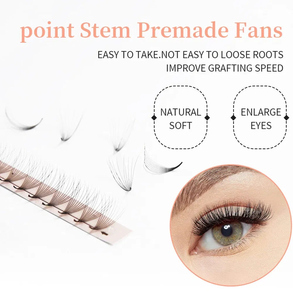 Color: DEEP BLUE, Curl: C, Thickness: 0.05mm, Length: 13mm - Goddess Premade Volume Fans 5D 6D 10D 12D 16D 20D MIX Individual Lashes  Pre Made Russian Volume Fan Eyelash Extension Faux Mink