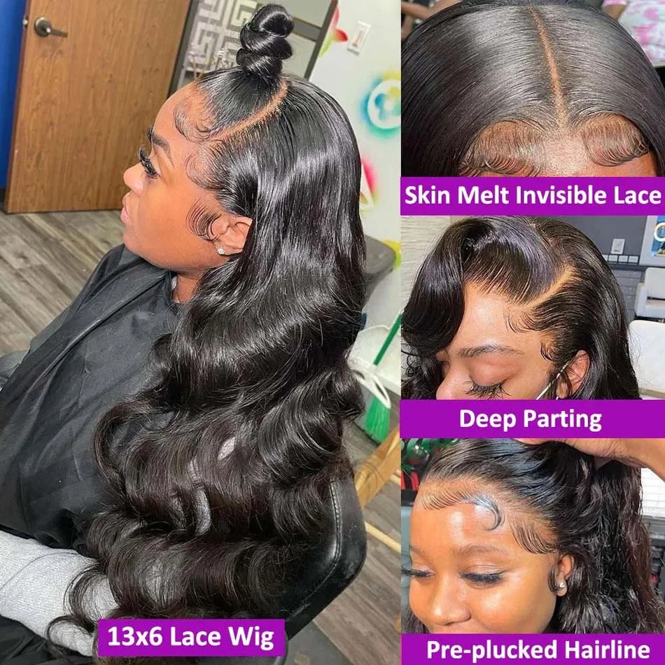 Color: 1B/30HL, Stretched Length: 28inches, Density: 220%, Ships From: CHINA - 30 40 Inch Hd Lace Wig 13X6 Human Hair Lace Frontal Wig Body Wave 13X6 Hd Lace Frontal Wig 13X4 Lace Front Human Hair Wigs