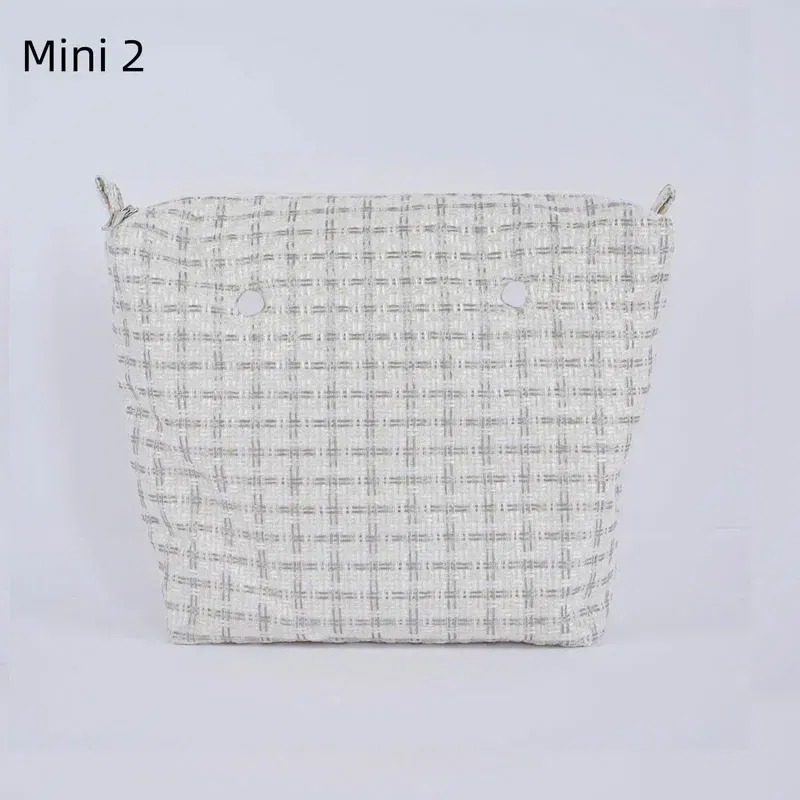 Color: Chocolate - TANQU Classic Mini linen canvas organizer fabric inner lining Insert for Obag Mini O Bag Women's Handbag Accessory