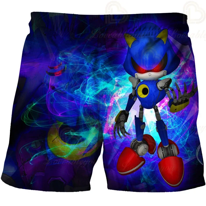 Color: army green, Kid Size: 5 - New Anime Kids Sonic Shorts Fashion Boys Girls Clothes Harajuku Cute Baby Cartoon Casual Summer Boy Boy Beach Pants