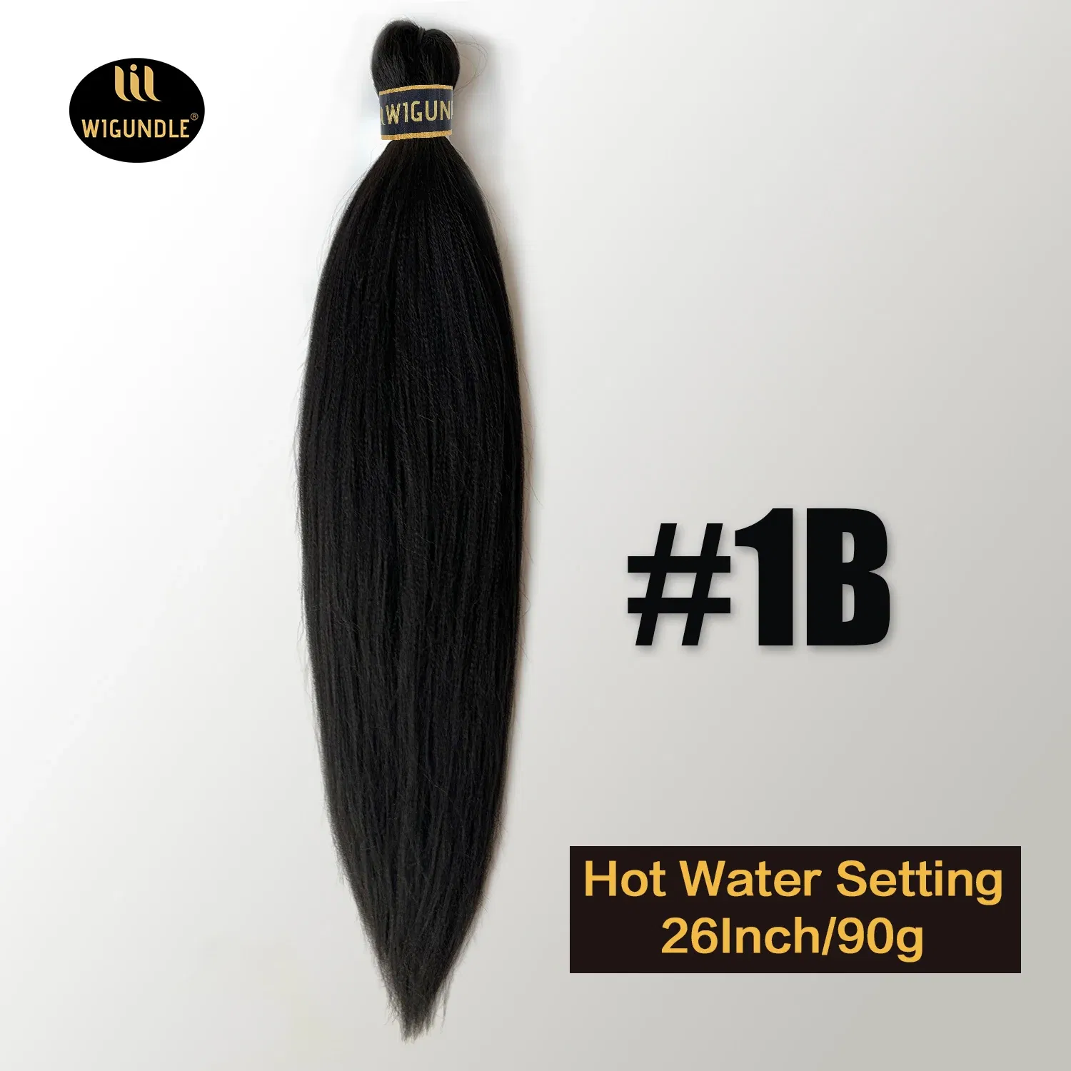 Color: Yellow, Stretched Length: 26inches, Bulk Buy: 3Pcs/Lot - Kanekalon 26inch Hot Water Set Pre Stretched Jumbo Braiding Hair Box Twist Braids Synthetic Hair Extensions For Women Soft Yaki