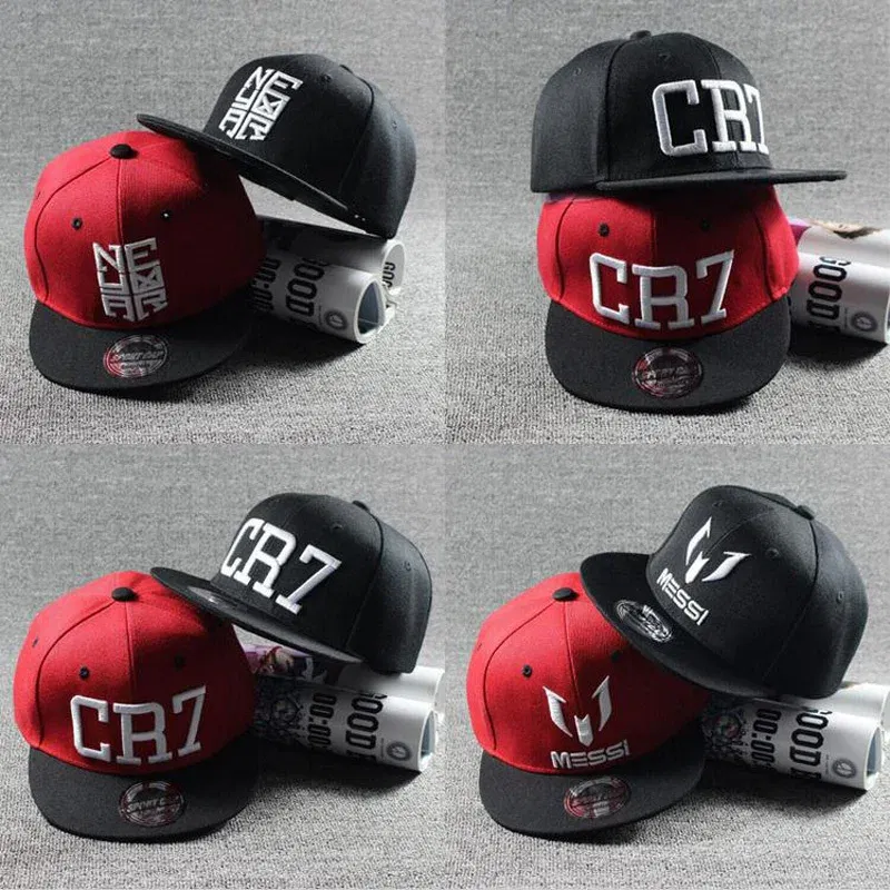 Color: black - New Fashion Children Ronaldo Cr7 Neymar Njr Baseball Cap Hat Boys Girls Kids Messi Snapback Hats Hip Hop Caps Gorras