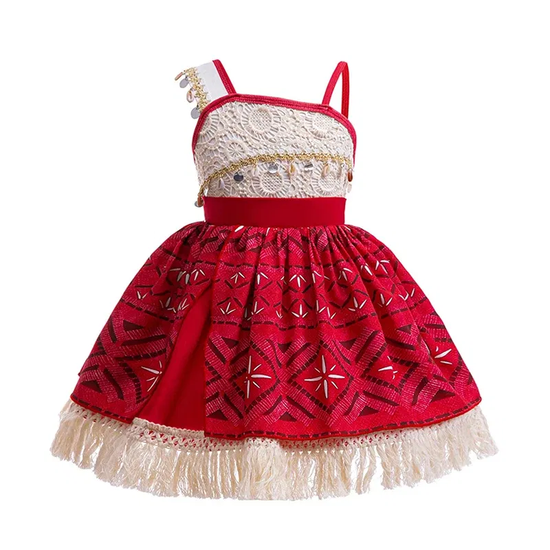 Color: black, Kid Size: 4T - Disney New Moana Dress Costumes Kids Girl Cosplay Toddler Movie Ocean Adventure Infant Frock Halloween Party With Chick Clothes