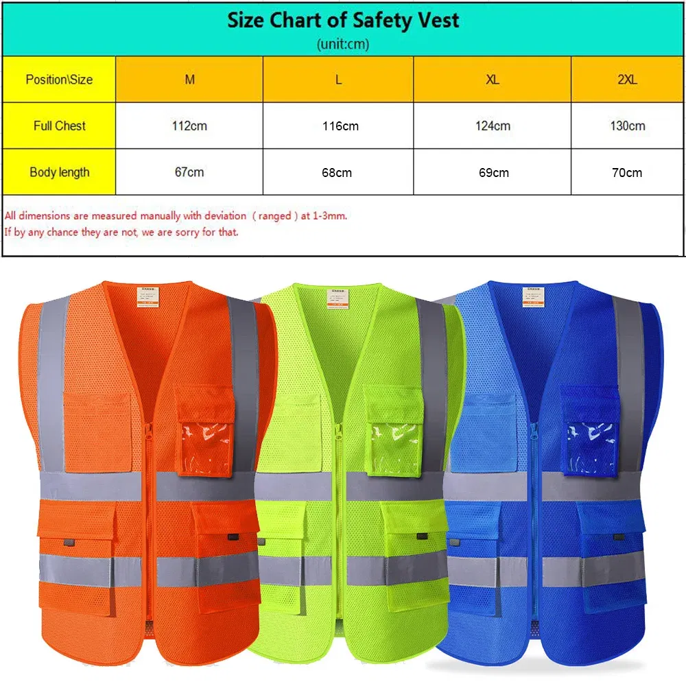Color: Blue, Size: XL - SFVEST MENS WOMEN HI VIS VIZ EXECUTIVE VEST WAISTCOAT TWO INCHES WIDTH REFLECTIVE SAFETY LARGE POCKETS  FREE DELIVERY