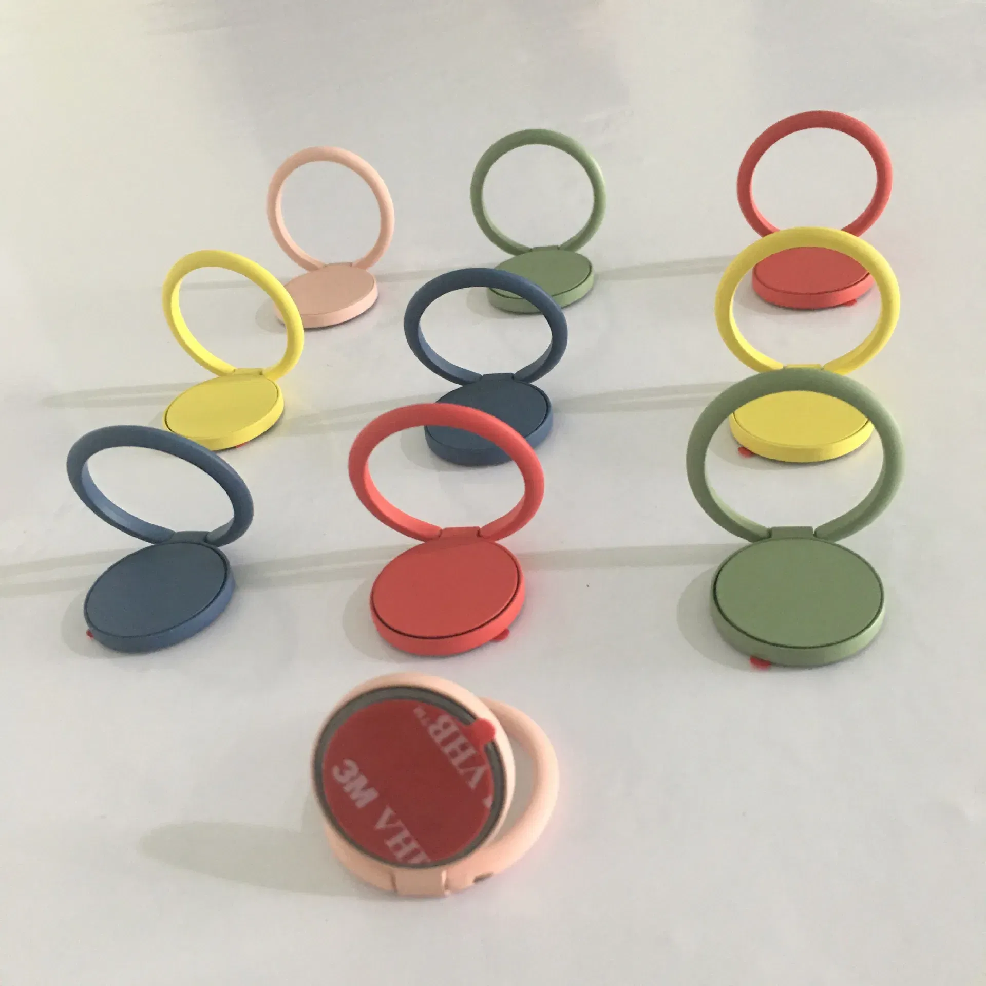 Color: PURPLE - Ring Buckle Phone Holder Stand All Metal Paint Mobile Phone Buckle  Finger Ring Phone Holder for Phone Iphone Accessories
