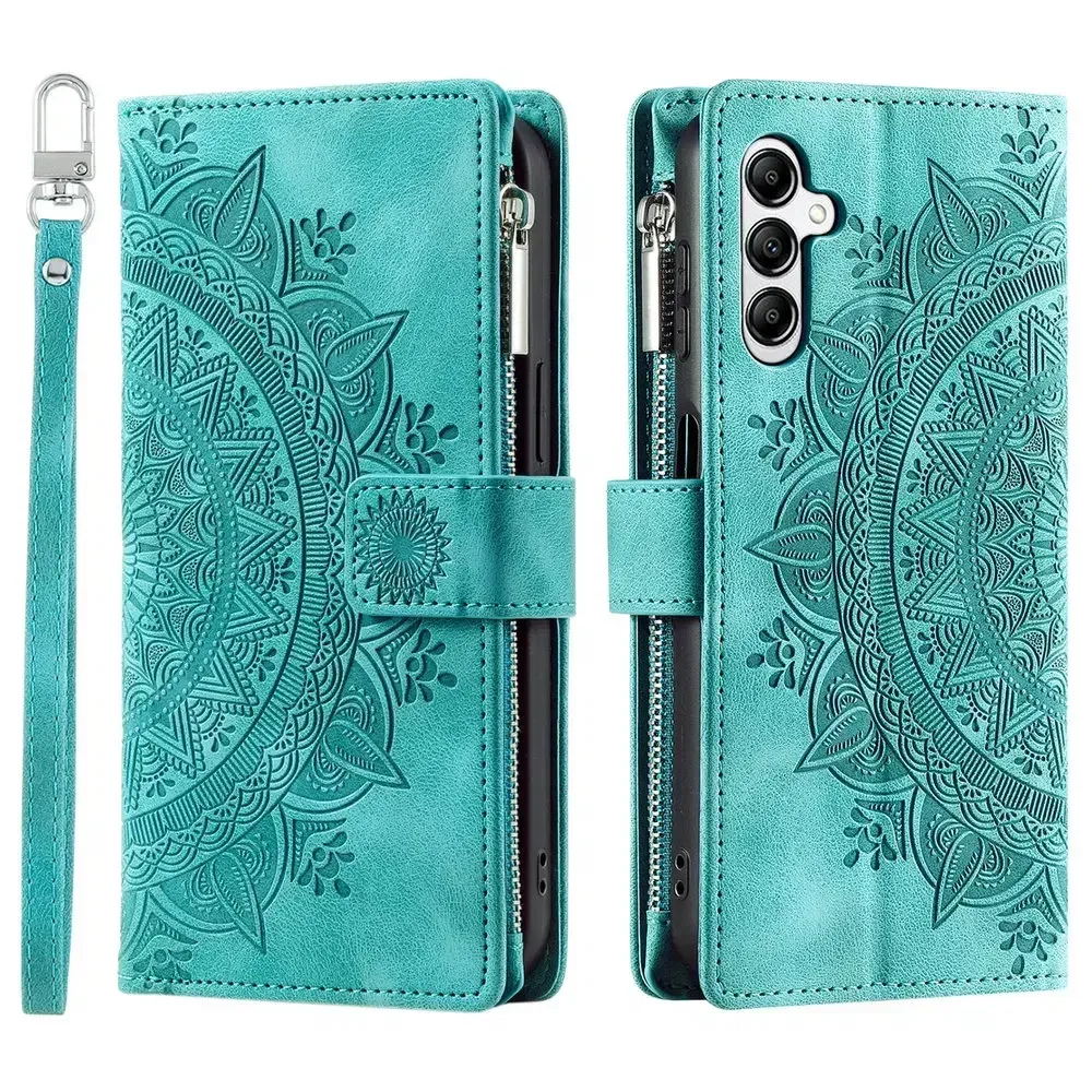 Material: Silicon, Color: MAROON - A55 A34 A15 5G Zipper Wallet CrossBody Leather Case for Samsung Galaxy A54 Luxury Cover A55 A35 A14 A05 A04 A05s 35 A 55 54 Etui