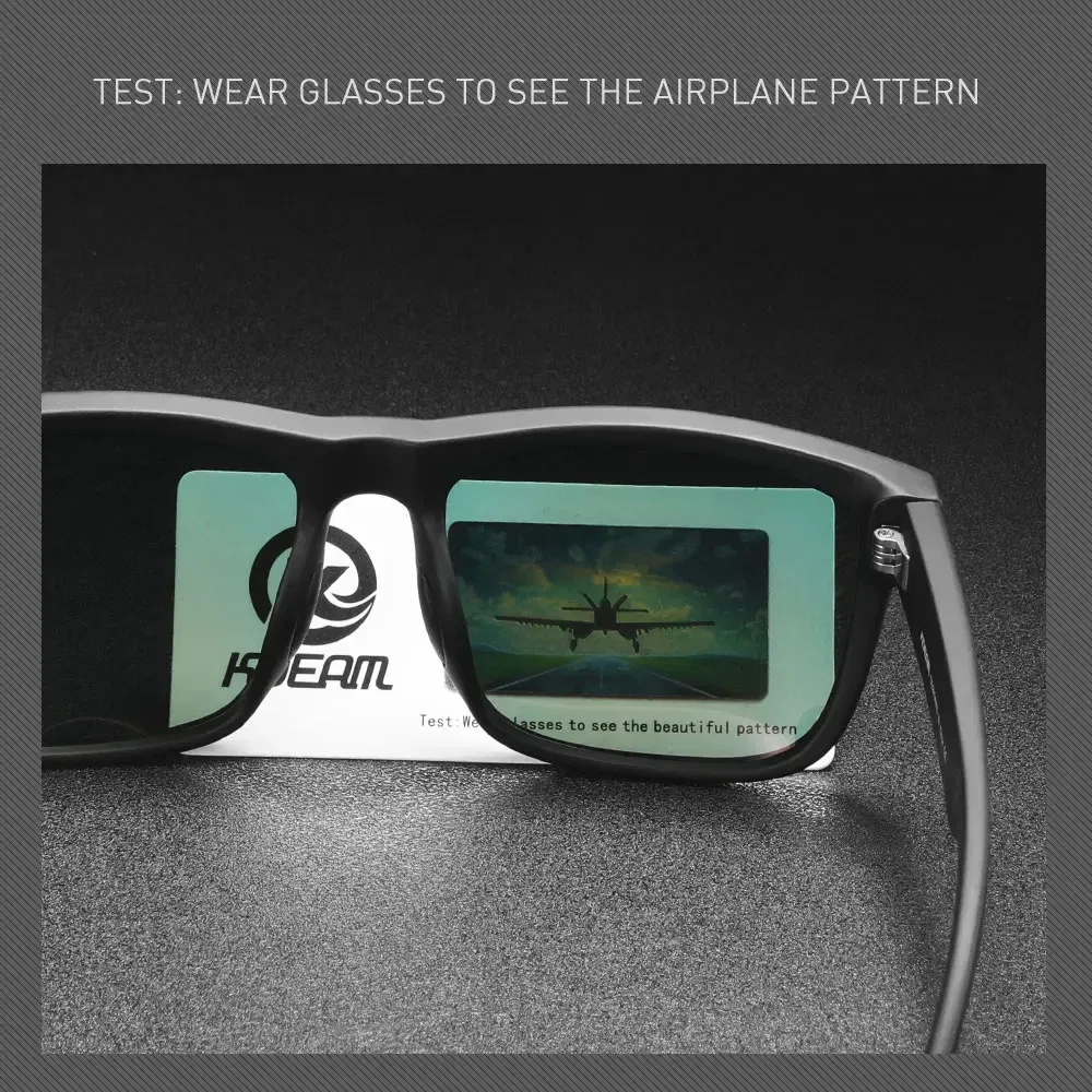 Lenses Color: GRAY, Frame Color: black - 2024 KDEAM New Polarized Sunglasses For Men White Frame UV400 Protection Lens Black Driving Sun Glasses Fishing Eyewear