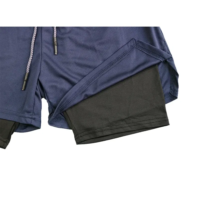 Color: Green, Size: XXXL - Men's Double Layer Fitness Shorts Drawstring Mesh Lining Elastic Waist Breathable Quick Dry to Beach Pool Summer Male