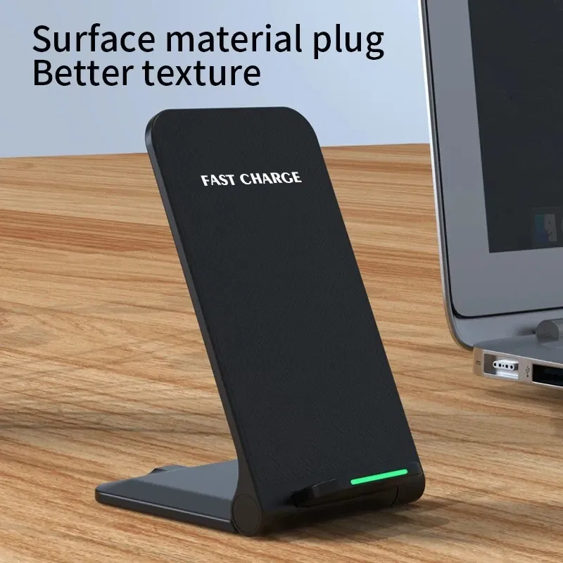 Color: silver - 30W Wireless Charger Stand Pad for iPhone 15 14 13 12 11 Pro Samsung Xiaomi Phone Chargers Induction Fast Charging Dock Station