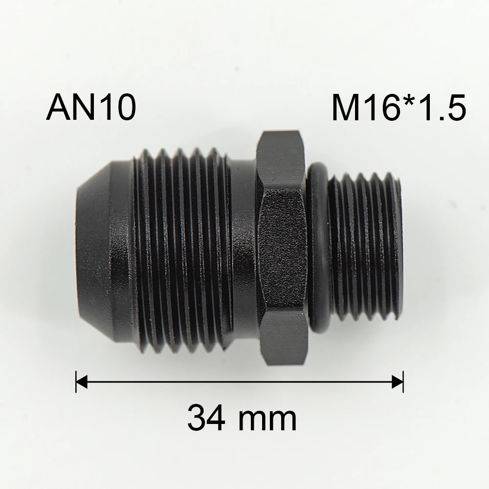 Color: WHITE - Aluminum Straight Adapter Oil Cooler Fitting AN10 To M16*1.5, AN10 To M18*1.5,AN8 AN10 To M12*1.25