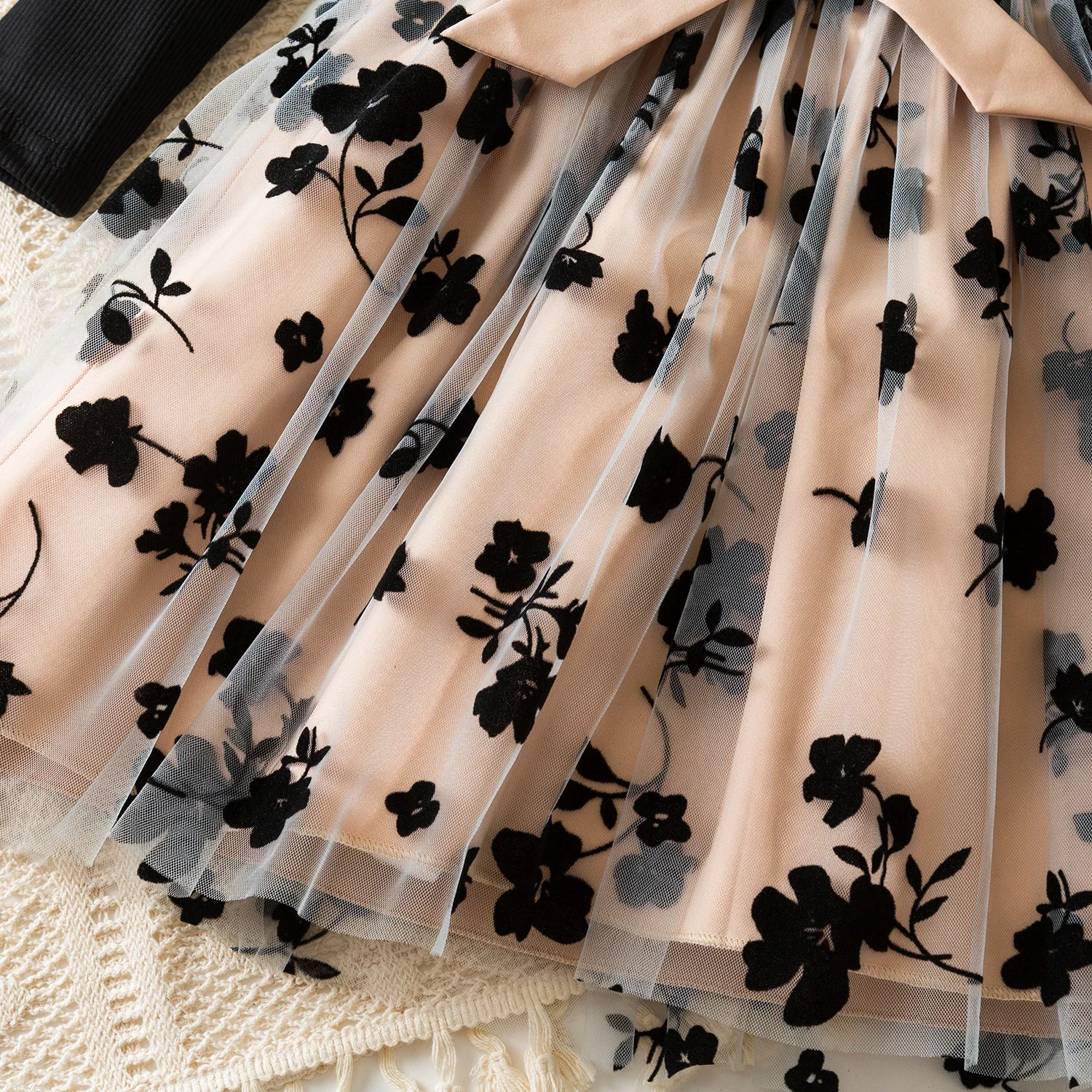 Color: Blue, Kid Size: 4T - Spring Autumn Full Sleeve Dress for Girls 3 to 8 Yrs Flower Girl Dress Children's Casual Clothing New Long Seelve Princess Dress