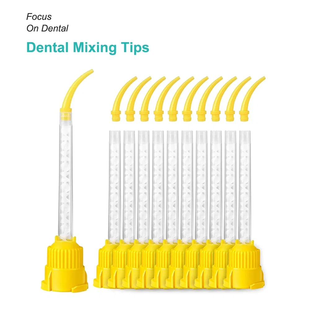 Color: Pink - Denspay 50Pc Dental Silicone Rubber Conveying Mixing Head Disposable Impression Materials Mixing Tube Dentistry Materials
