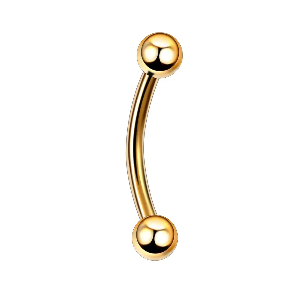 Metal color: SILVER PLATED, Main Stone Color: Red - G23 Titanium Epoxy Curved Barbells Eyebrow Rings Piercing Curved Bar Banana Eyebrow Ear Cartilage Tragus Body Piercing Jewelry