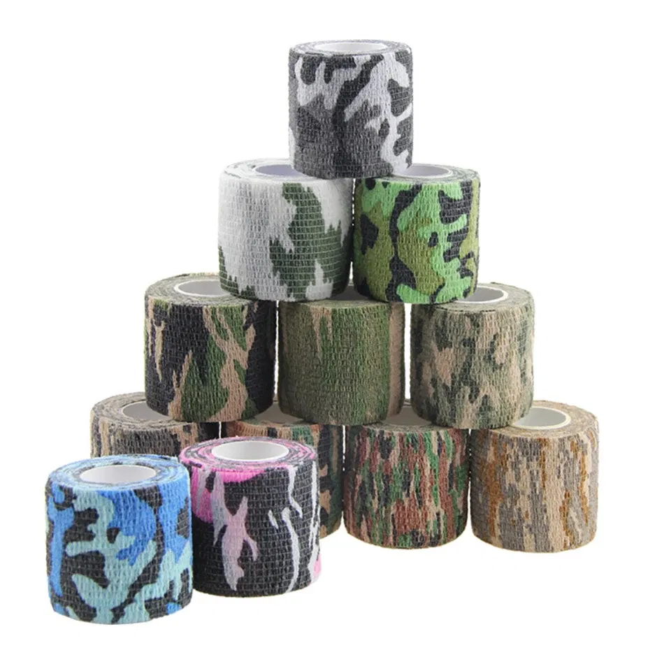 Color: GRAY - 1pc Disposable Self-adhesive Flex Elastic Bandage Tape For Tattoo Handle Grip Tube Wrap Elbow Sport Stick Accessories 5*450cm
