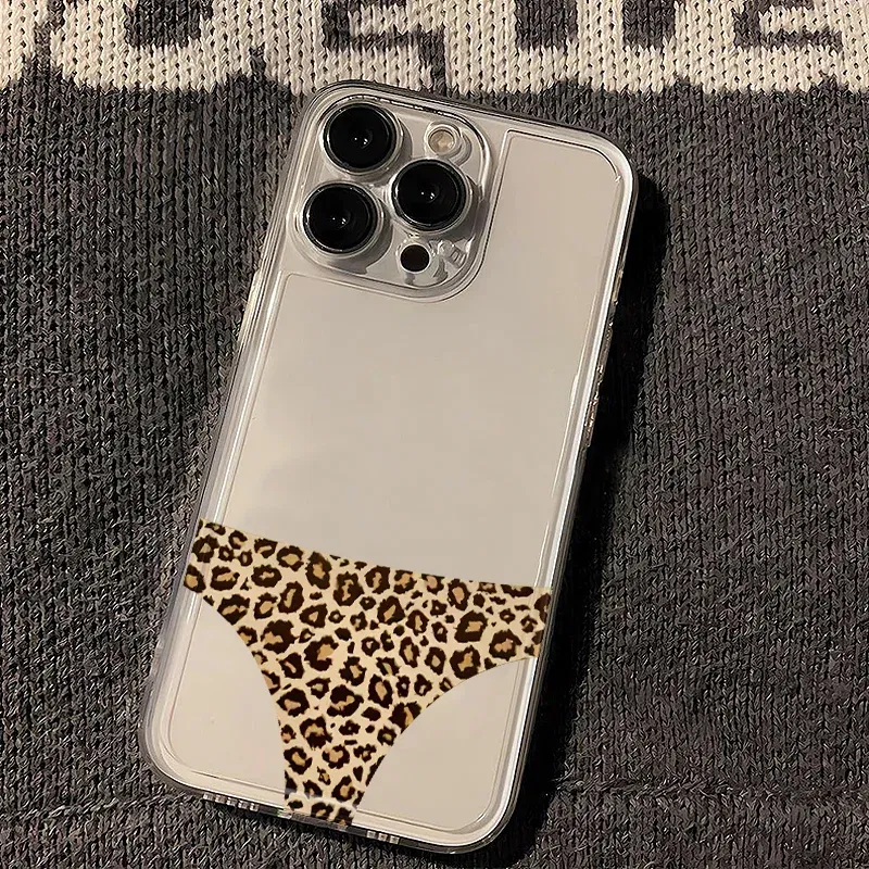 Color: Clear, Ships From: CHINA, Material: leather - for IPHONE 15 case 14 13 12 11 PROMAX 7 8 PLUS X XR XS MAX Leopard print soft silicone anti-drop and shock-proof