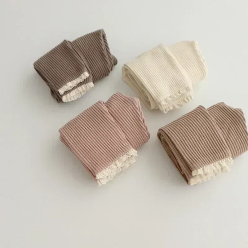 Color: Blue, Kid Size: 24M - New Infant Patchwork Leggings Cotton Baby Long Pants Toddler Girl Leggings Baby Clothing Autumn Kids Trousers
