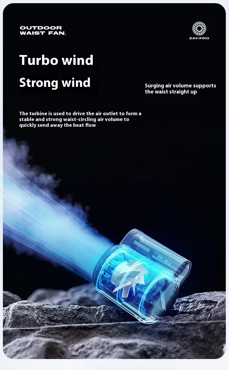 Portable Large Wind Usb Charging Outdoor Sports Construction Site Summer Cooling Portable Small Air Fan For Outdoor Sports Travel Work