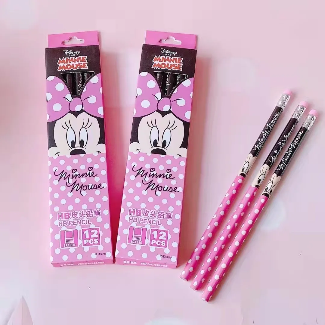 Color: DARK GRAY - Disney Stitch Pencil Cute Cartoon Action Anime Figures Minnie Mickey Winnie The Pooh Belle Alice Pencil Cartoon Childrens Gifts