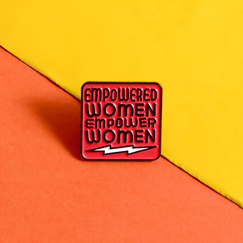 Metal color: Imitation Rhodium Plated - Trust fall survivor black and white camera flower Lightning Punk Pins Brooch Lapel Pin Star Magic Wand hand gift for friends