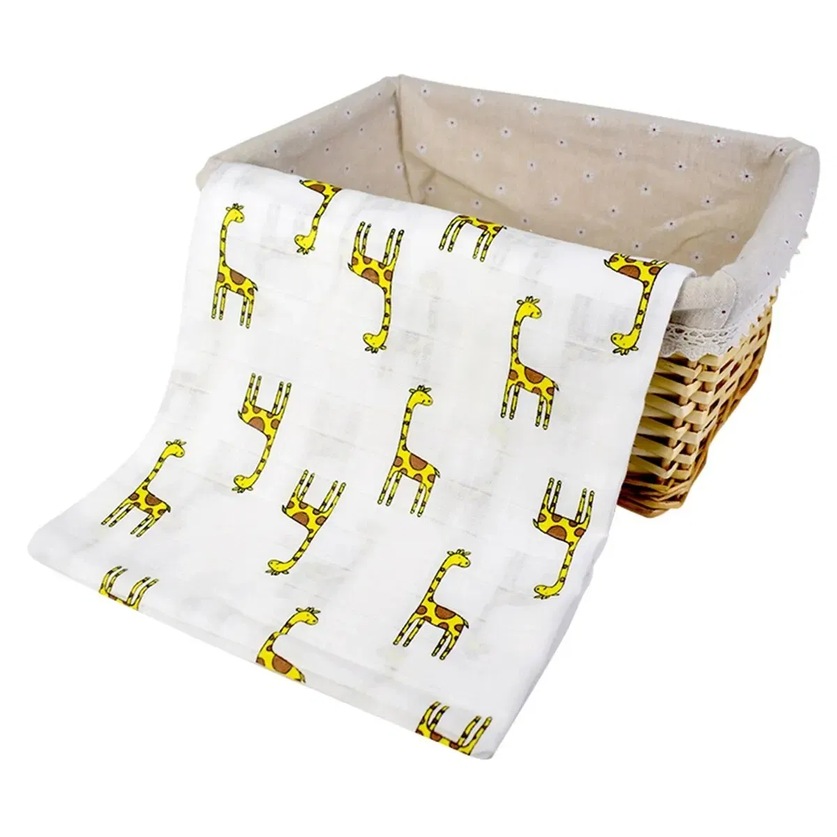 Color: Green - 1Pc Muslin 100% Cotton Baby Swaddles Soft Newborn Wrap INS Style Infant Blankets 120*110CM