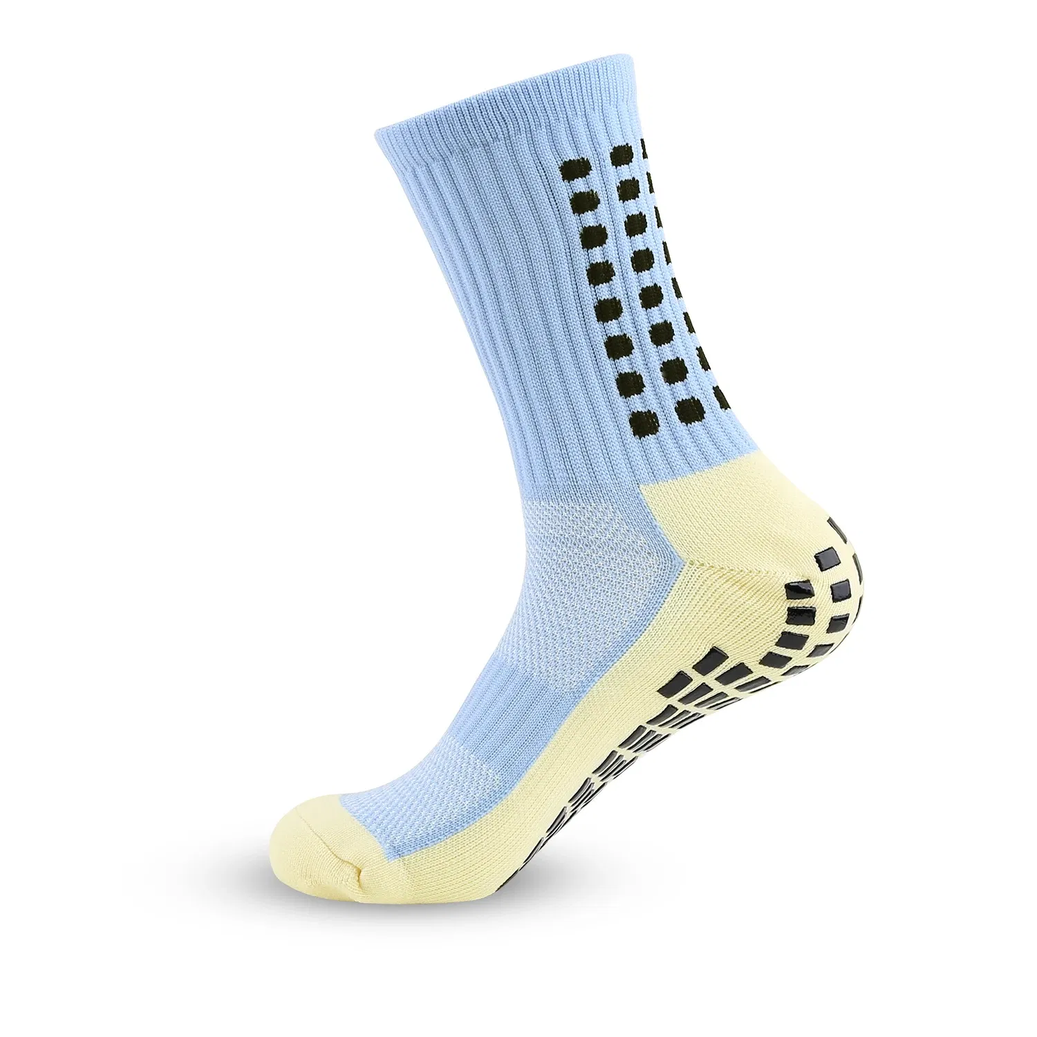 Color: Brown - Anti-slip Soccer Women Men Outdoor Sport Grip Football Yoga Socks