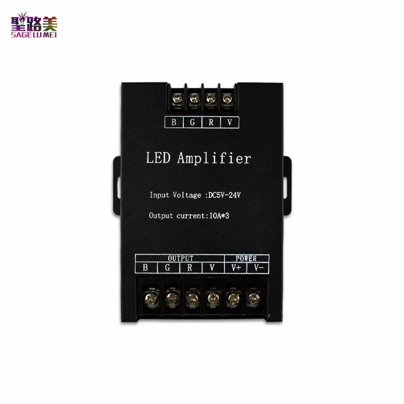 Color: Pink - DC5V12V/24V Single Color/RGB/RGBW/RGBWW RGB+CCT LED Amplifier Controller 12A/24A/30A/50A 1CH/3CH/4CH/5CH Strip Power Repeater