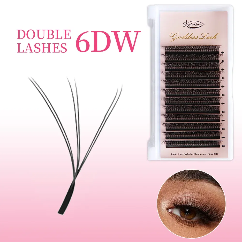 Color: Orange, Curl: C, Thickness: 0.07mm, Length: 9mm, Ships From: CHINA - Goddess 3D/4D/5D/6D/7D/8D W Shape lashes 4D Premade Fan Lash Extensions 0.07 C/D Curl Natural Soft High Quality Idividual Lashes