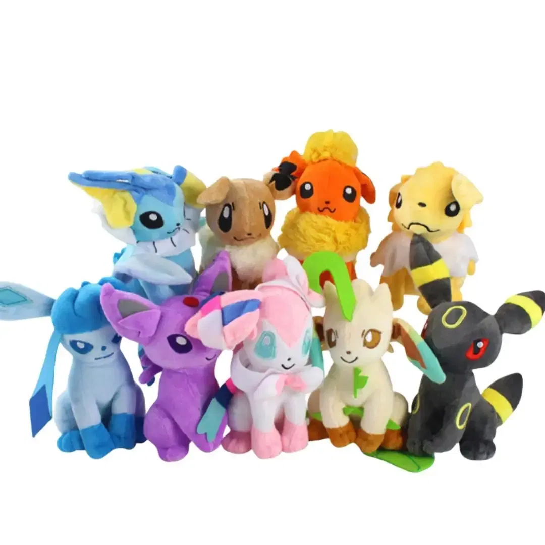 Color: MAROON - Pokemon Stuffed Plush Doll Toy 20CM Pikachu Eevee Glaceon Leafeon Umbreon Espeon Jolteon Vaporeon Flareon Pet Elves Gift