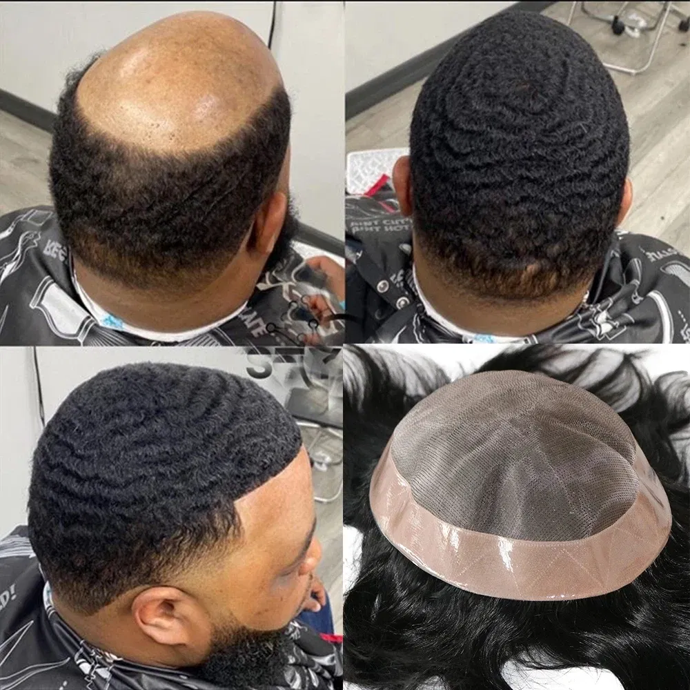 Toupee Color: 565#, Toupee Density: 130%, Length: 6 inches, Toupee Size: 7x9, Toupee Design: free - 20MM Curly Brown Black Super Durable Mono Lace&Pu Mens Toupee Wig Human Hair 15mm Capillary Prosthesi Weave Replacement For Male