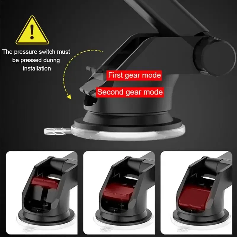 Ships From: CHINA, Color: WHITE - Magnetic Phone Holder For Car Windscreen, Suction Cup Base Robotic Arm Phone Bracket for Car Dashboard, 360 Degrees Rotation