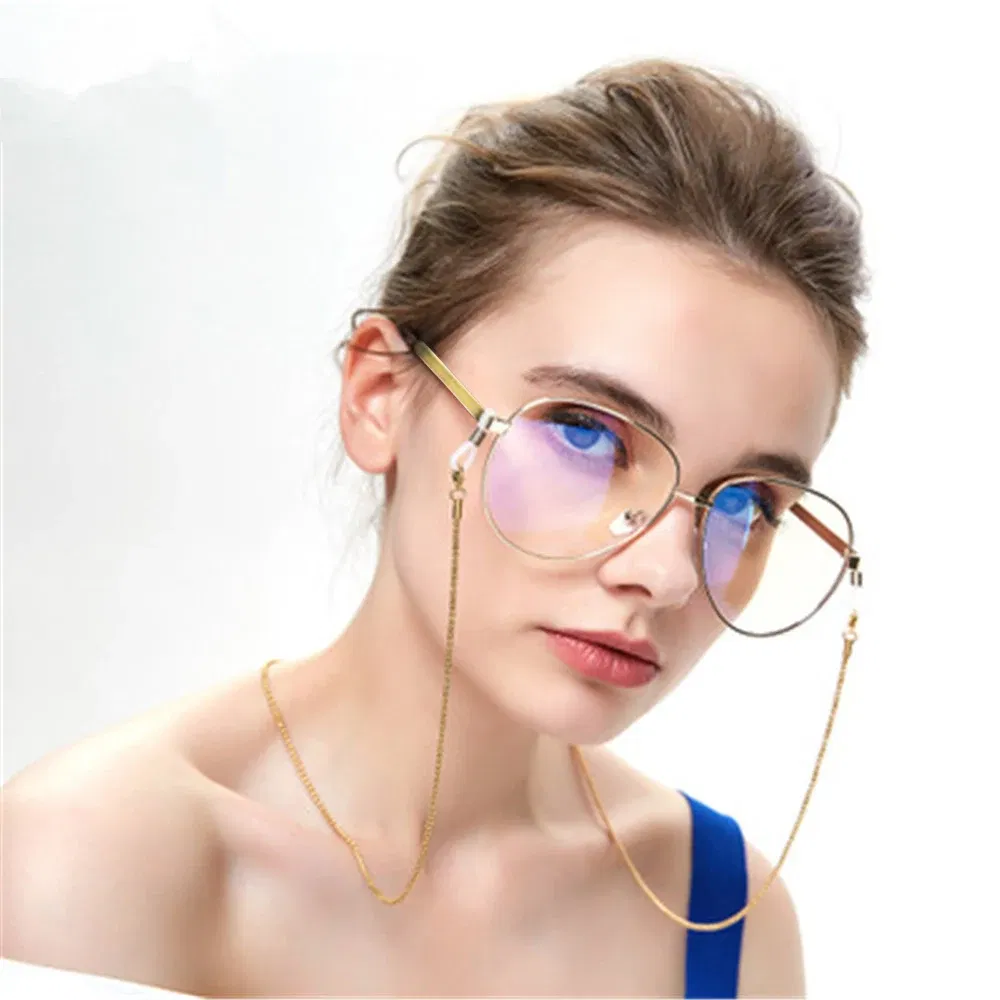 Color: Lavender - New Fashion Women Eyeglass Chain Hollow Star Pearl Beaded Sunglasses Reading Glasses Lanyard Eyewear Holder Neck Strap Rope