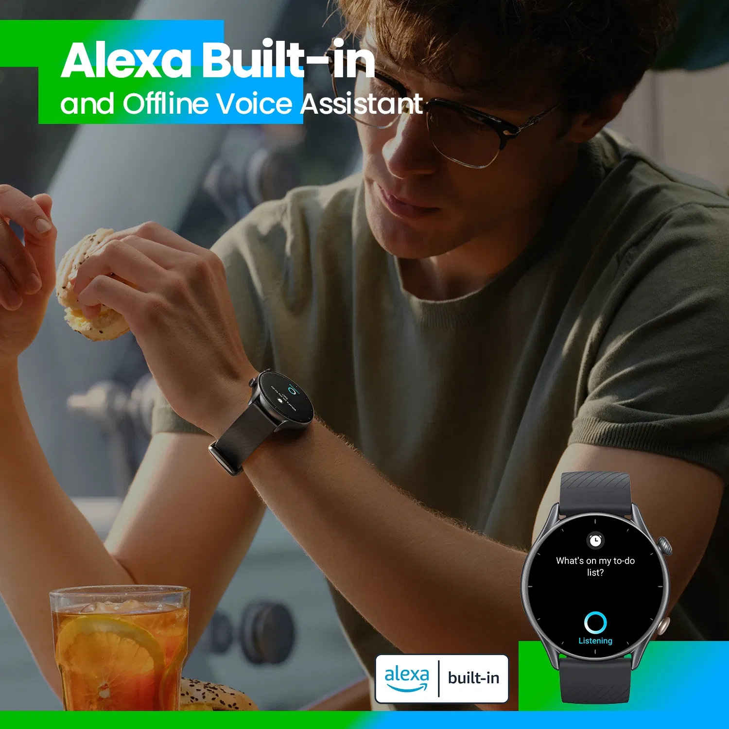 Color: green, Size: L, Ships From: CHINA - New! Global Version Amazfit GTR 3 GTR3 GTR-3 Smartwatch 46mm Zepp OS Alexa Built-in GPS Smart Watch Over 150 Sports Modes