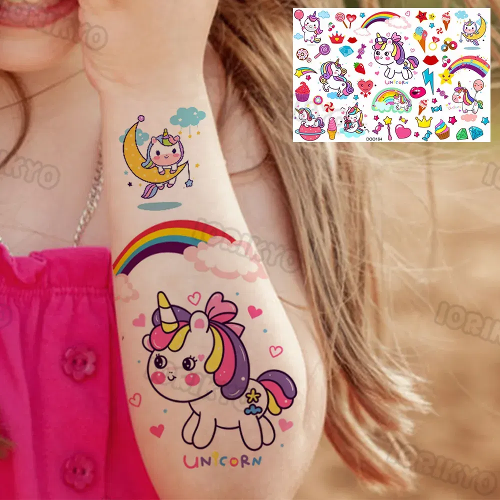 Color: SKY BLUE - Anchor Pirate Temporary Tattoos For Kids Toddler Boy Adult Men Women Black Whale Tattoo Sticker Fake Transfer Small Tatto Face