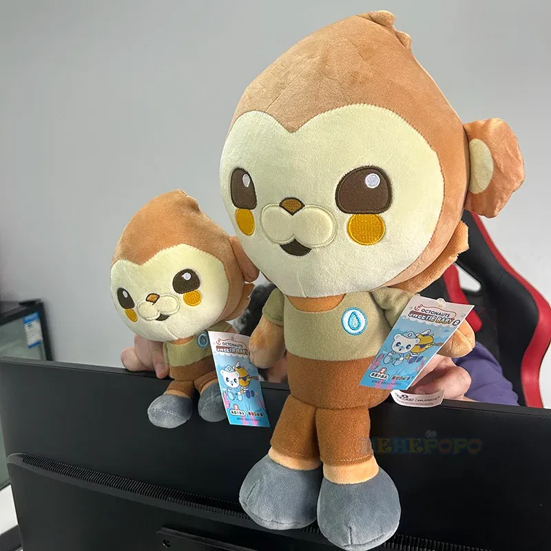 Color: RosyBrown - 35cm Original Octonauts Plush Toys Barnacles Peso Kwazii Tweak Vegimal Animal Stuffed Party Birthday Gift Kid Christmas Girl Toy
