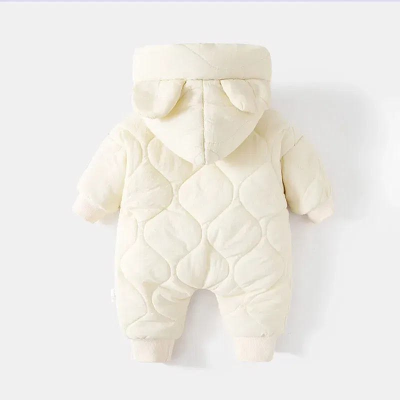 Color: Tomato, Ships From: CHINA, Kid Size: 9M - ?»? Winter Baby Outwear Clothing Fur Lining Warm Toddler Girl's Boy's Rompers Cartoon Bear Infant Jumpsuit