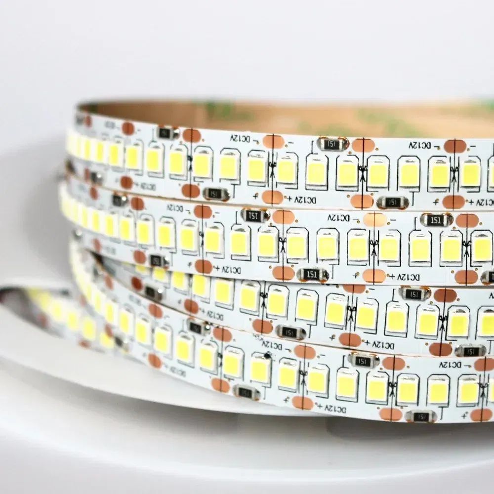 Emitting Color: Cold White, Color: Yellow - 1/2/3/4/5M 12V IP20 Non waterproof 2835 LED Strip 240 led Flexible light tape showcase led more bright LED strip white warm