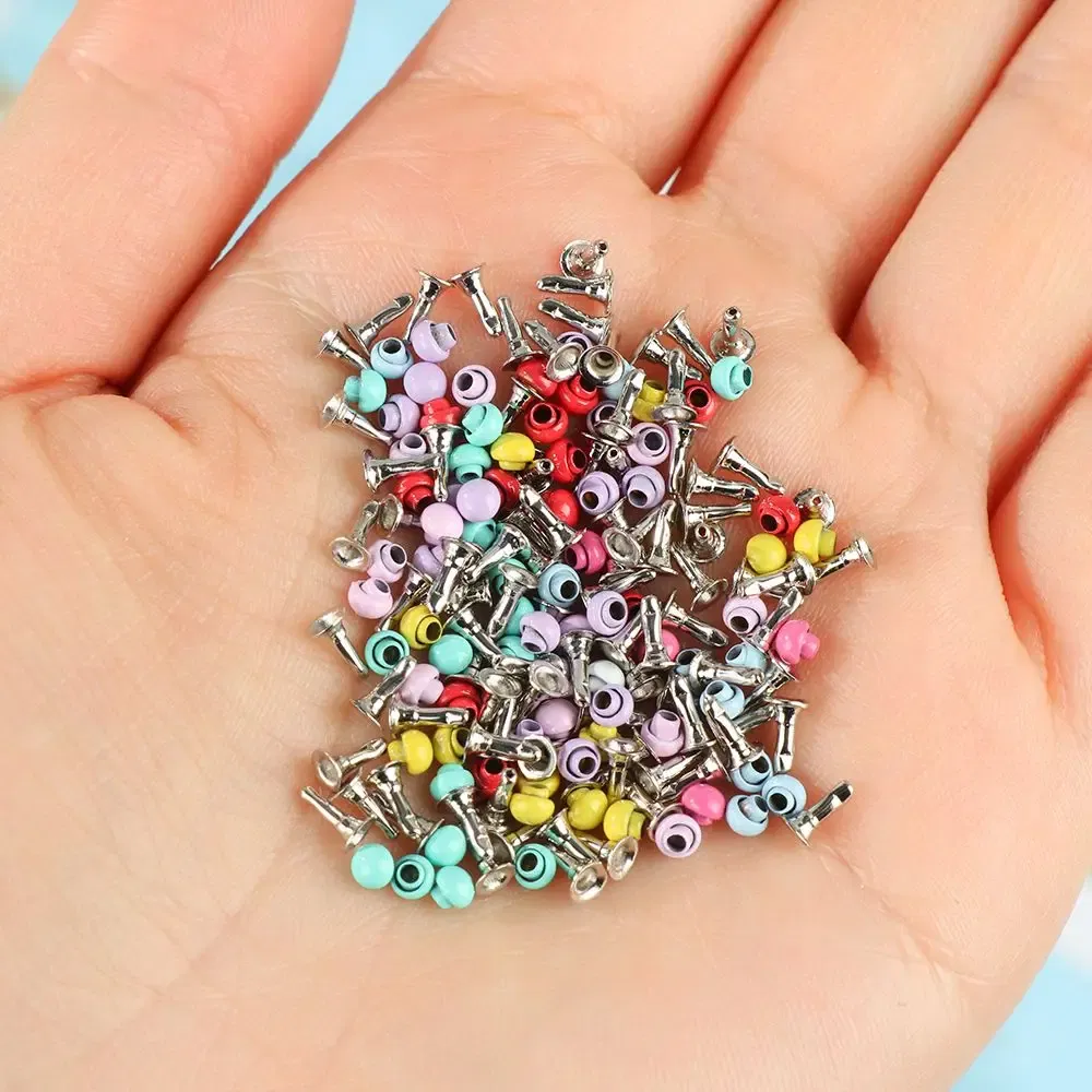 Color: plum - Hot Sale 20Pcs Mini Gourd Style Doll Belt Buttons Dolls Buckles Metal Buckle DIY Girls Toys Trousers Bags Sewing Accessories